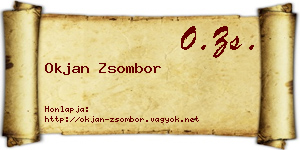 Okjan Zsombor névjegykártya